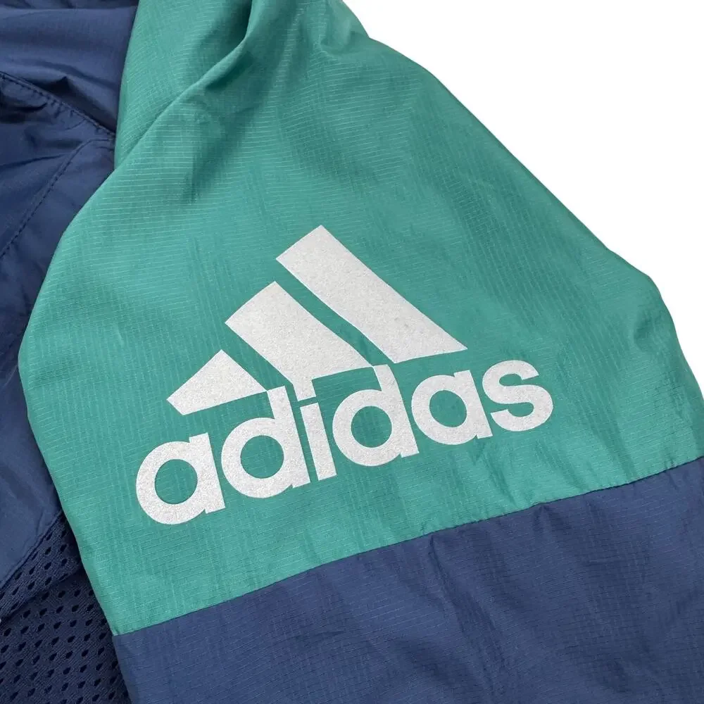 Adidas Lightweight Nylon Full Zip Running Activewear Windbreaker Men's SZ Small